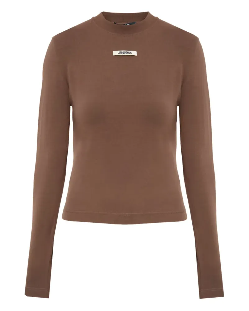 Jacquemus Langarmshirt mit Logo-Detail - Braun Braun