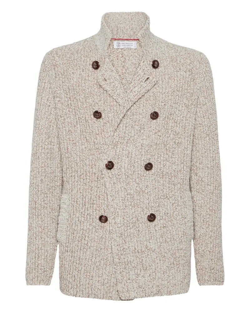 Brunello Cucinelli Doppelreihiger Cardigan - Nude Nude
