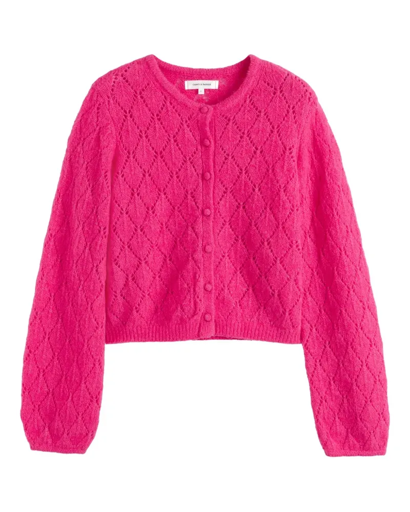 Chinti & Parker Cardigan mit Rautenmuster - Rosa Rosa