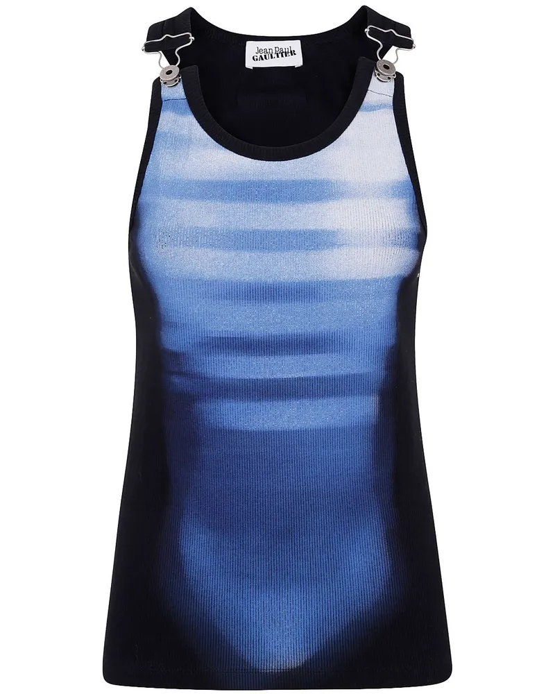 Jean Paul Gaultier Gestreiftes Oberteil - Blau Blau