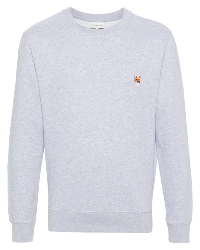 Kitsuné Sweatshirt mit Logo-Applikation Grau