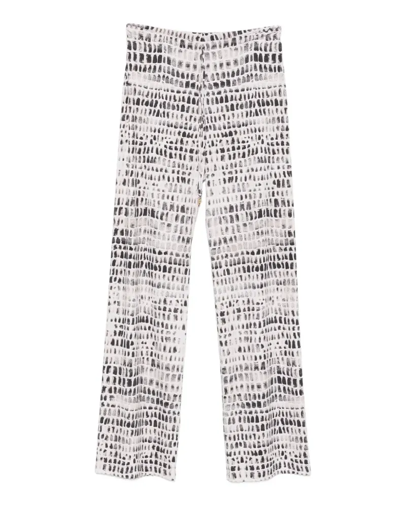 FISICO-Cristina Ferrari python-print trousers - Schwarz Schwarz