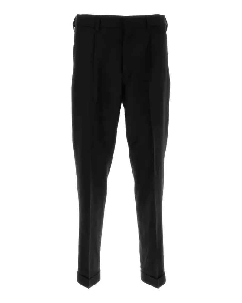 Cellar Door pressed-crease turn-up trousers - Schwarz Schwarz