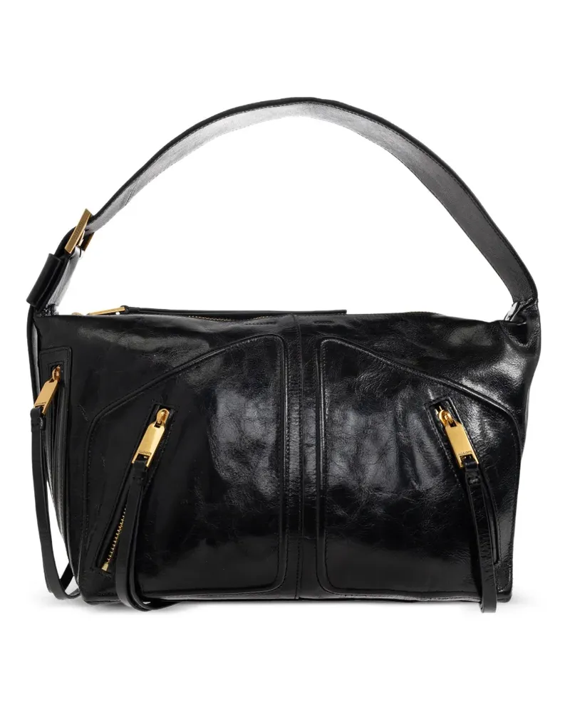 AllSaints Jean Rey leather shoulder bag - Schwarz Schwarz