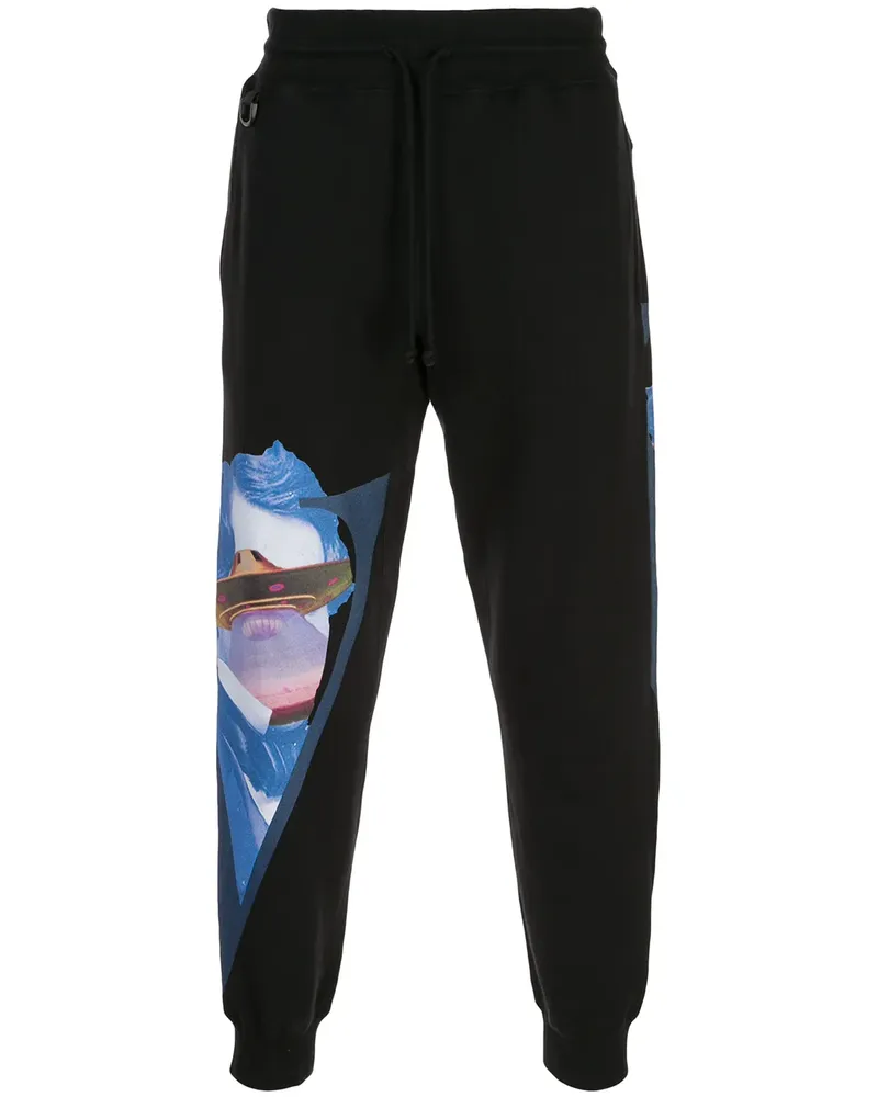 Undercover Jogginghose mit UFO-Print - Schwarz Schwarz