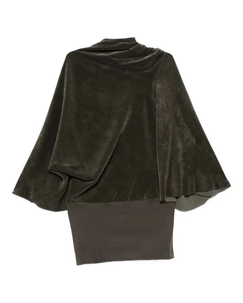 Rick Owens Drapiertes Concordians Cylinder Top mit Glockenärmeln - Grün Grün