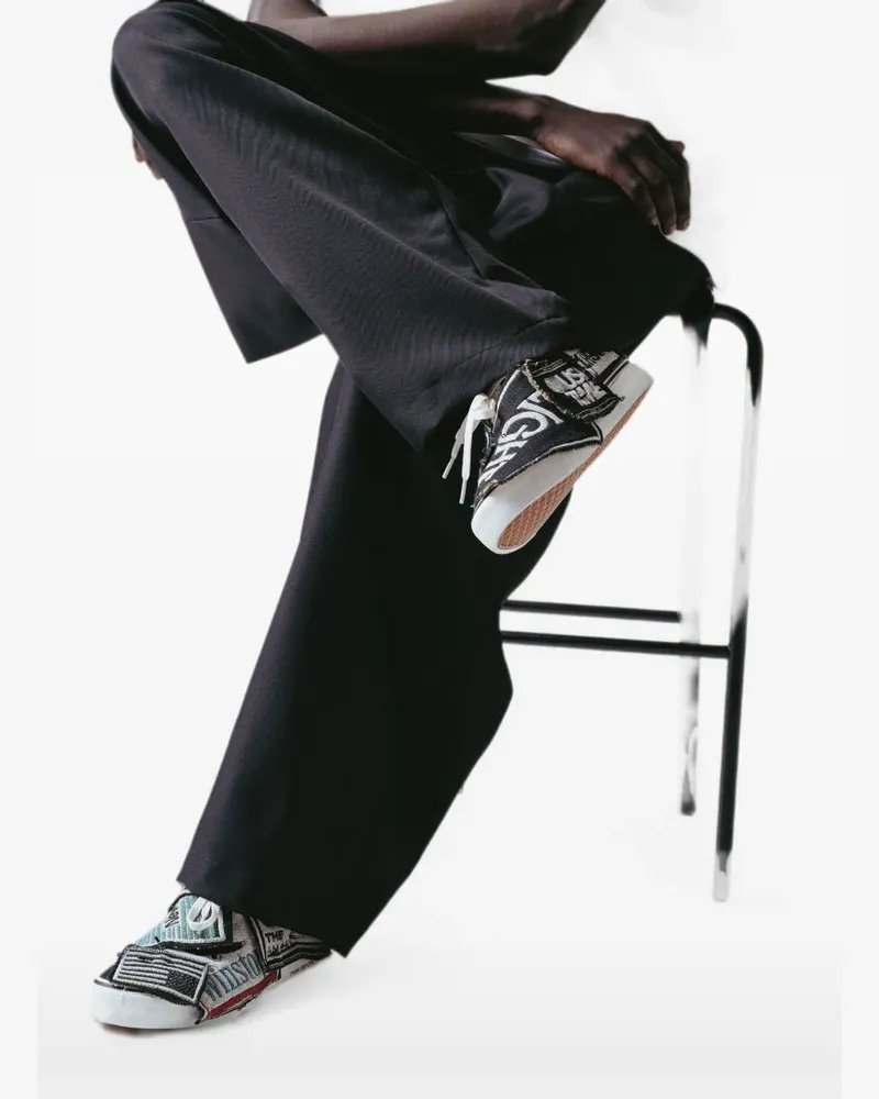 Yoshio Kubo multi-patch sneakers - Schwarz Schwarz