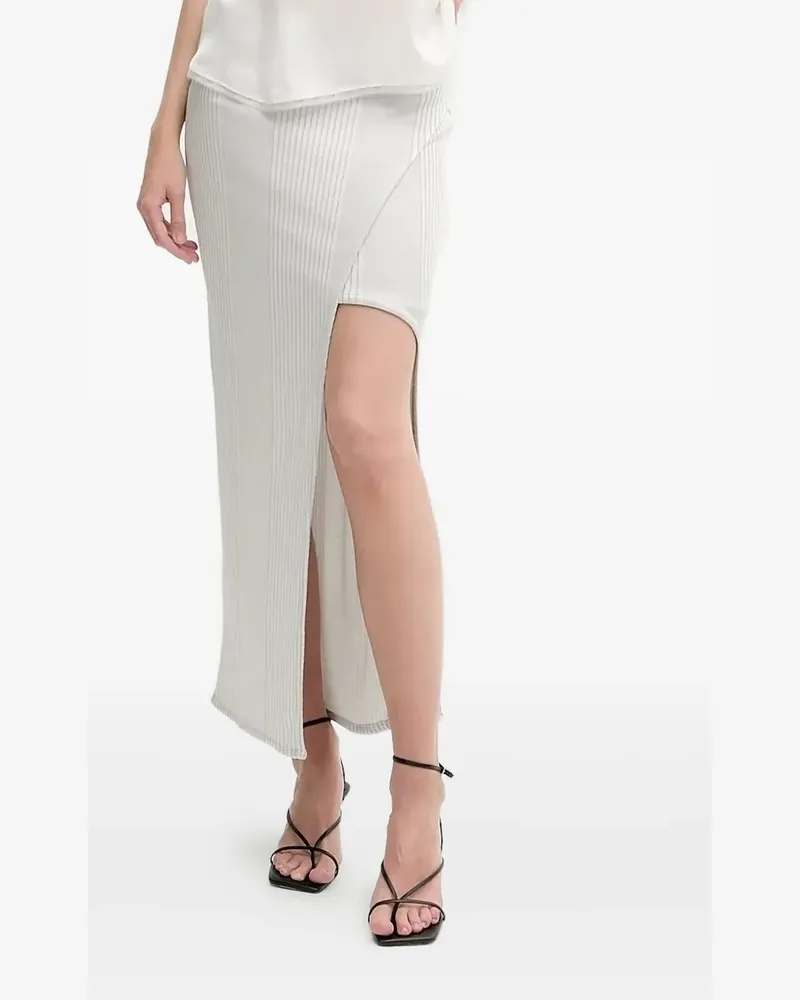 IRO Asymmetrischer Rock mit seitlichem Schlitz - Grau Grau