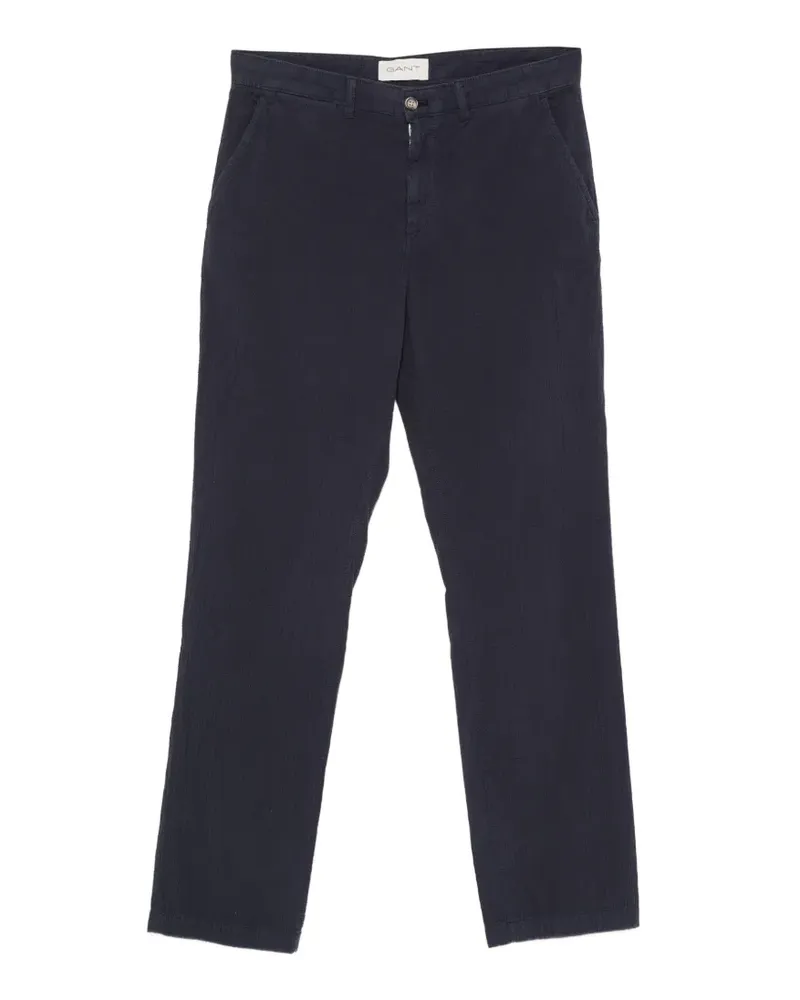 Gant seersucker-texture trousers - Blau Blau