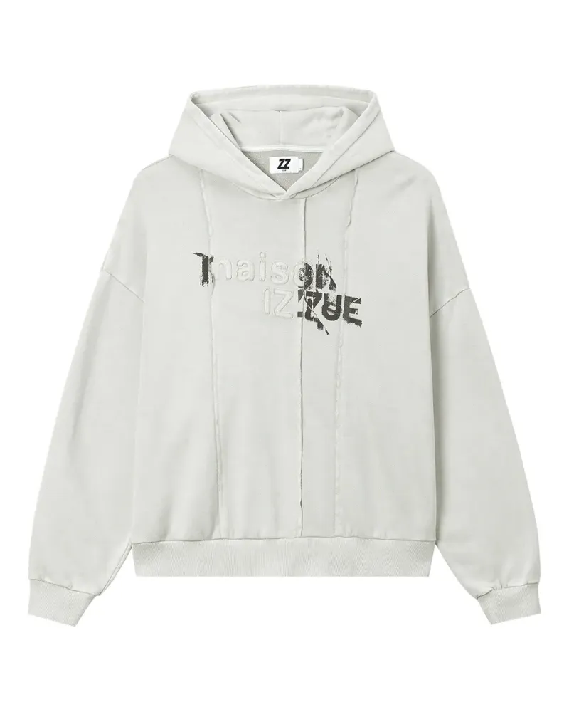 Izzue Hoodie mit Logo-Print - Grau Grau