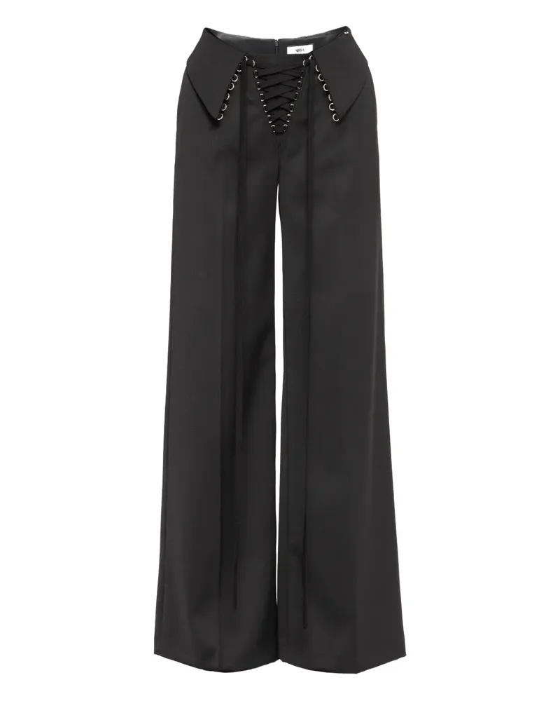 NISSA drawstring-detail pants - Schwarz Schwarz