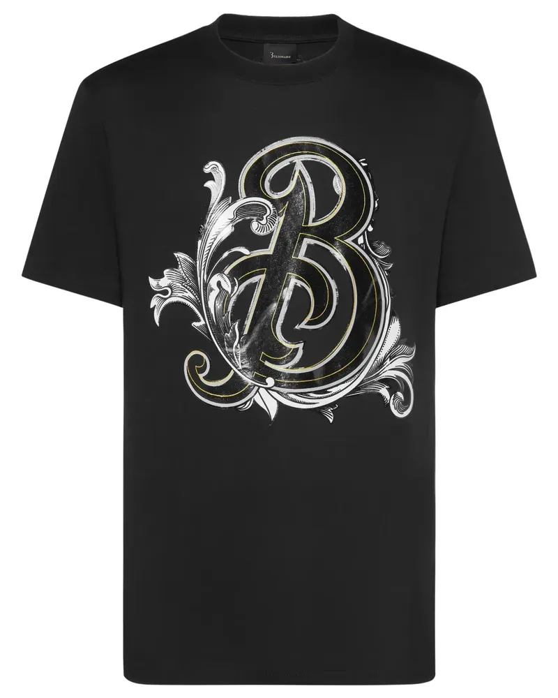 Billionaire T-Shirt mit Logo-Print - Schwarz Schwarz