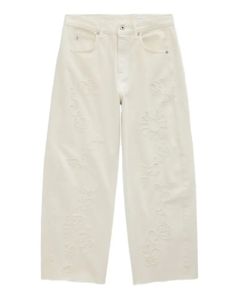 Attilio Giusti Leombruni Hattie embroidered jeans - Nude Nude