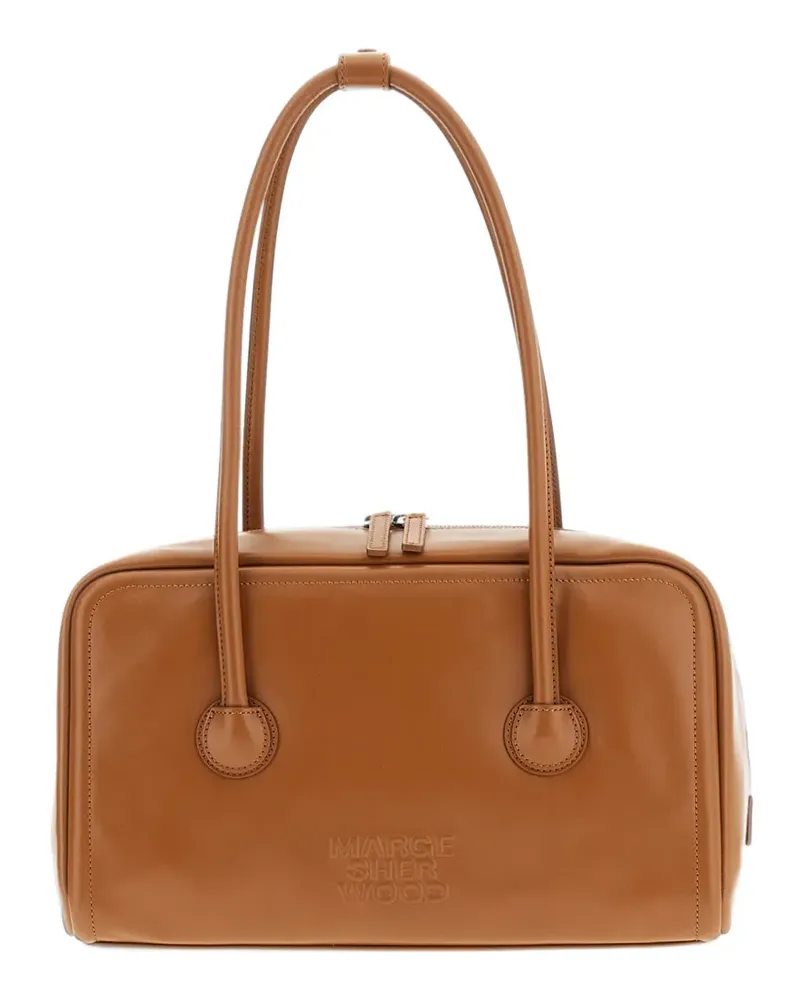 Marge Sherwood Schultertasche mit Logo-Prägung - Braun Braun