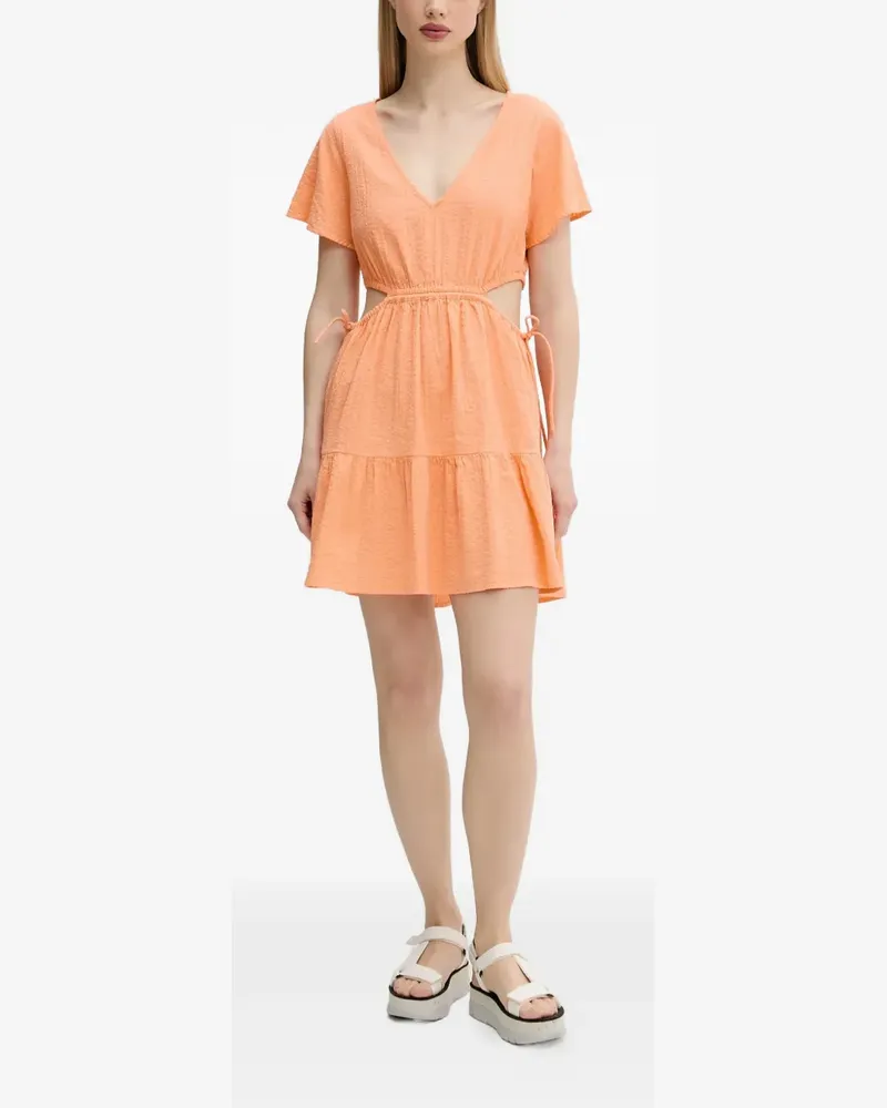Rip Curl Cala Vadella cut-out tiered mini dress - Orange Orange