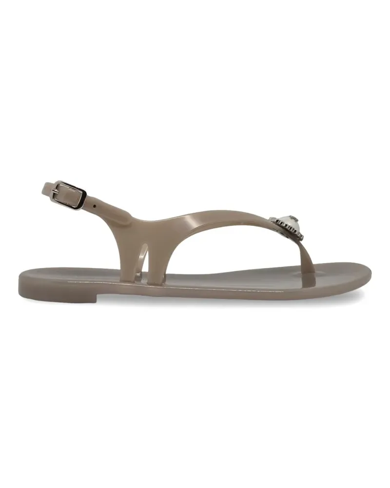 Casadei embellished thong sandals - Nude Nude