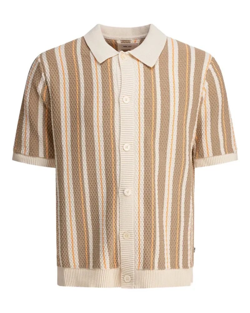 NN 07 Gestreiftes Jackie Poloshirt - Nude Nude