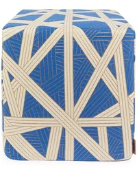 Missoni Home Gestreifter Nastri Hocker Blau