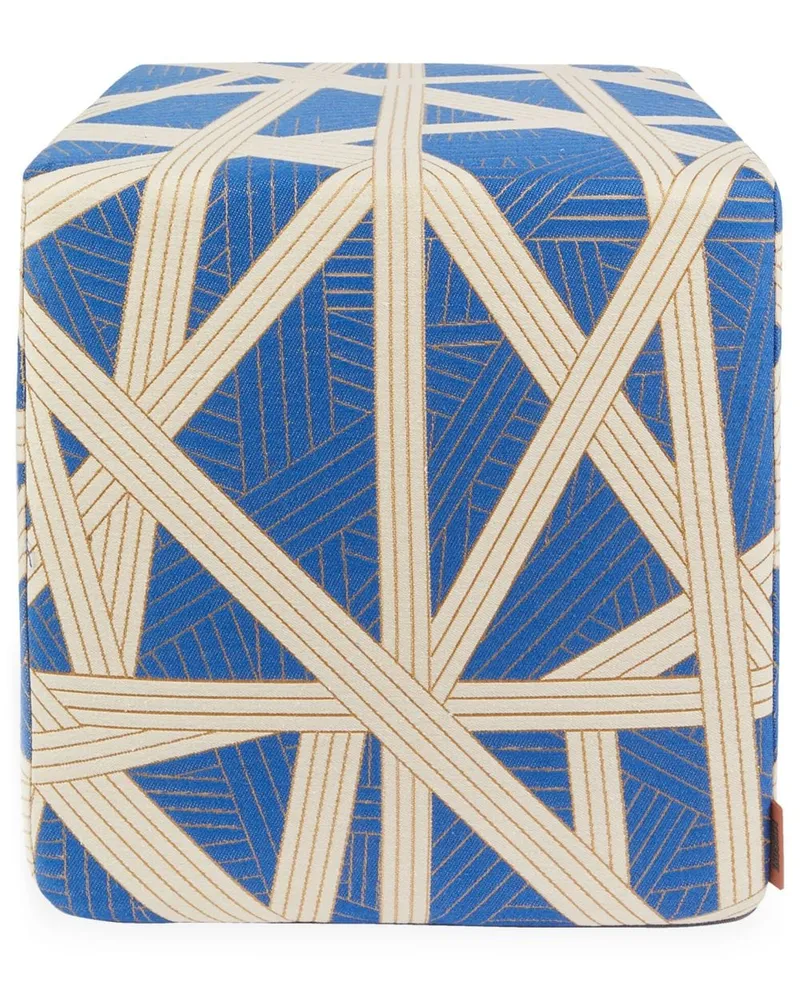 Missoni Home Gestreifter Nastri Hocker - Blau Blau