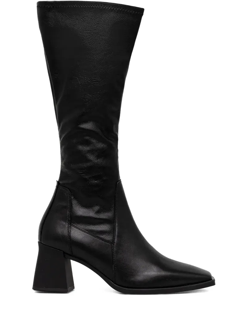 Vagabond block-heel knee-high boots - Schwarz Schwarz
