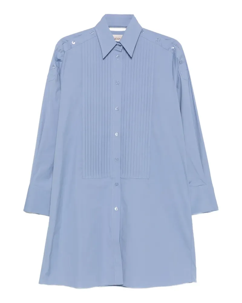Semicouture pleated button-up shirt - Blau Blau