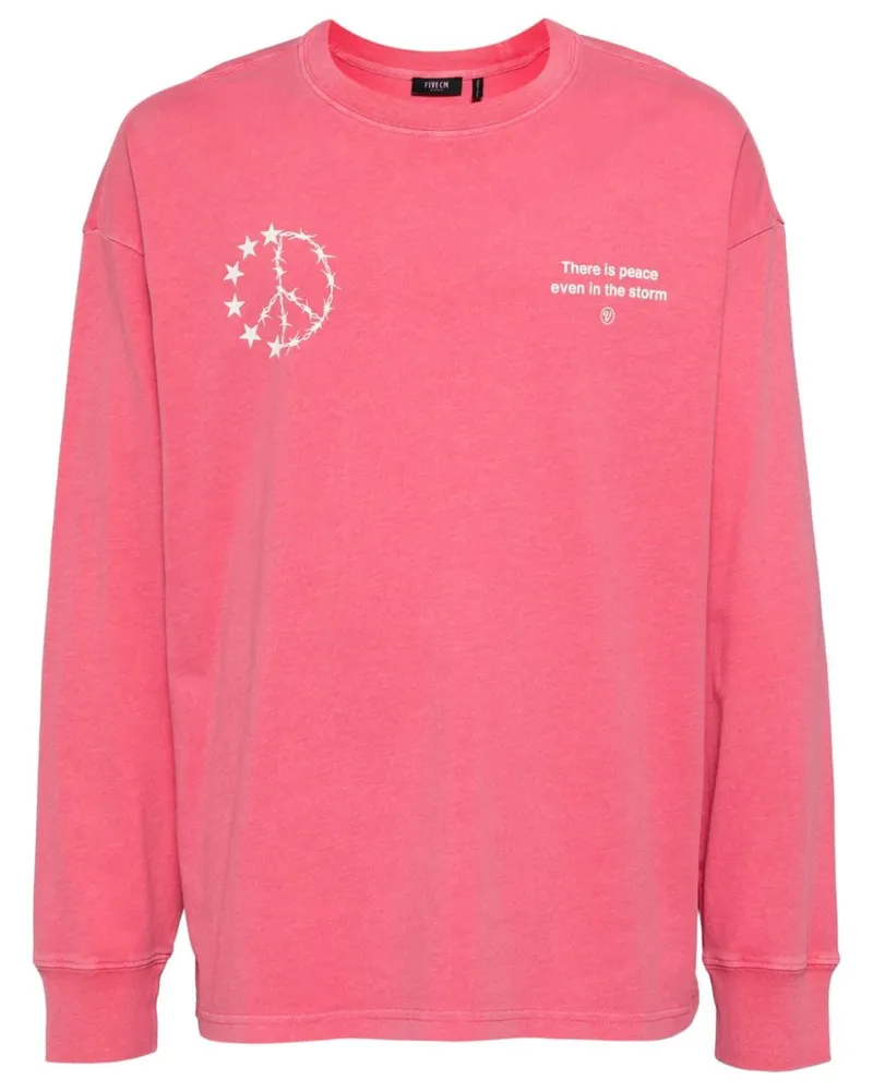 FIVE CM T-Shirt mit Logo-Print Rosa