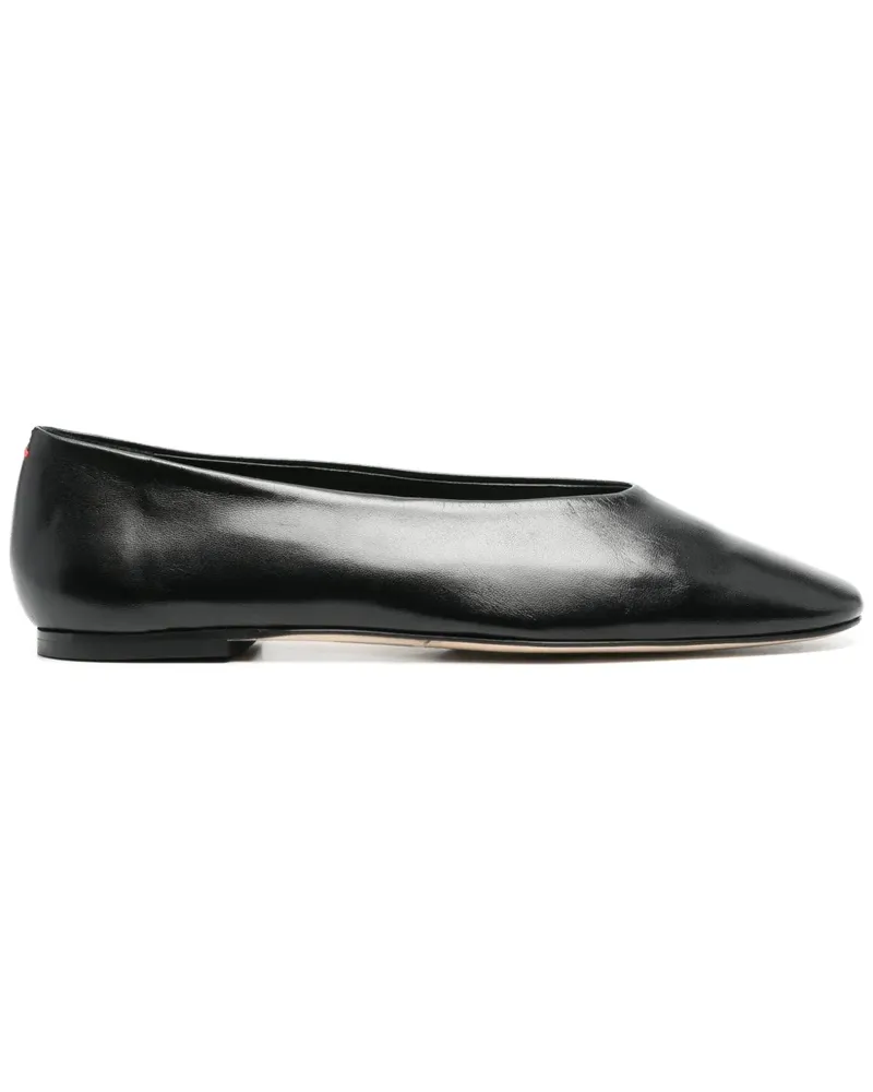 aeyde Kirsten leather flat - Schwarz Schwarz