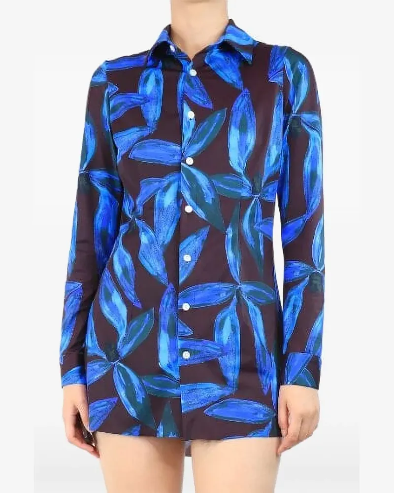 Louisa Ballou floral-print mini dress - Violett Violett