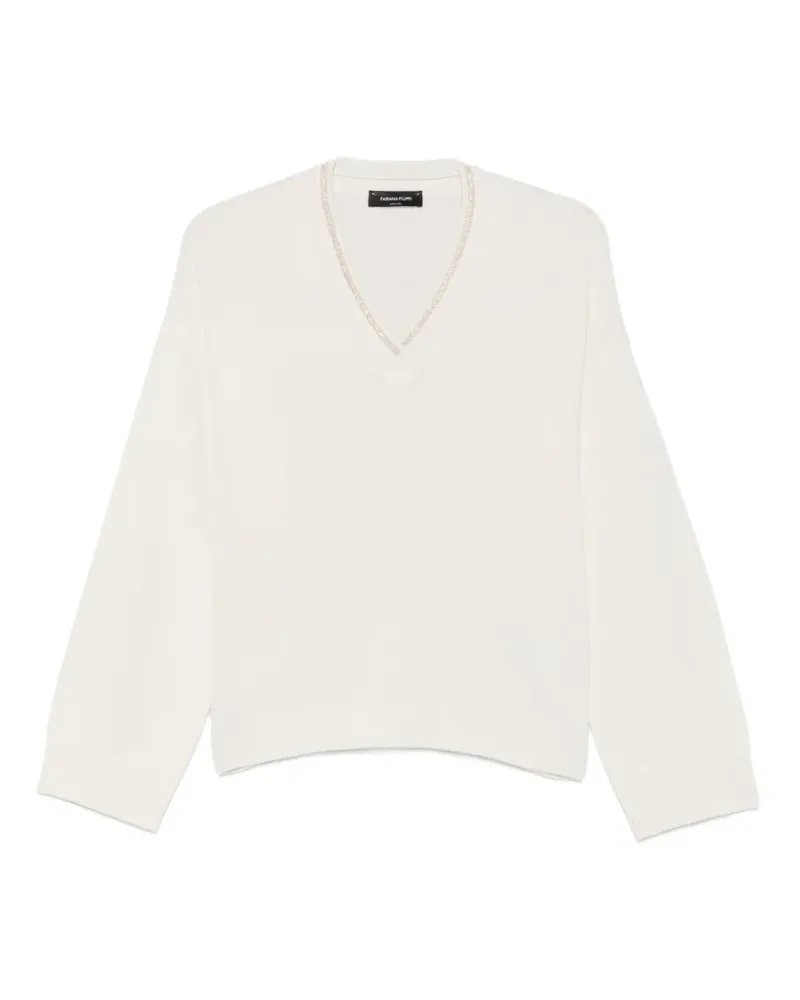Fabiana Filippi Pullover mit V-Ausschnitt - Nude Nude