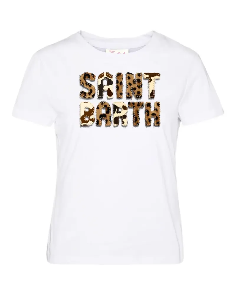 MC2 Saint Barth Emilie T-Shirt mit Logo-Patch - Weiß Weiß
