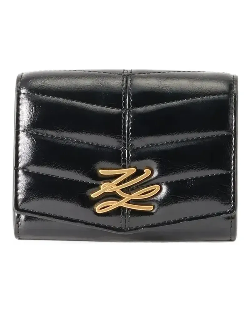 Karl Lagerfeld K/Autograph quilted wallet - Schwarz Schwarz