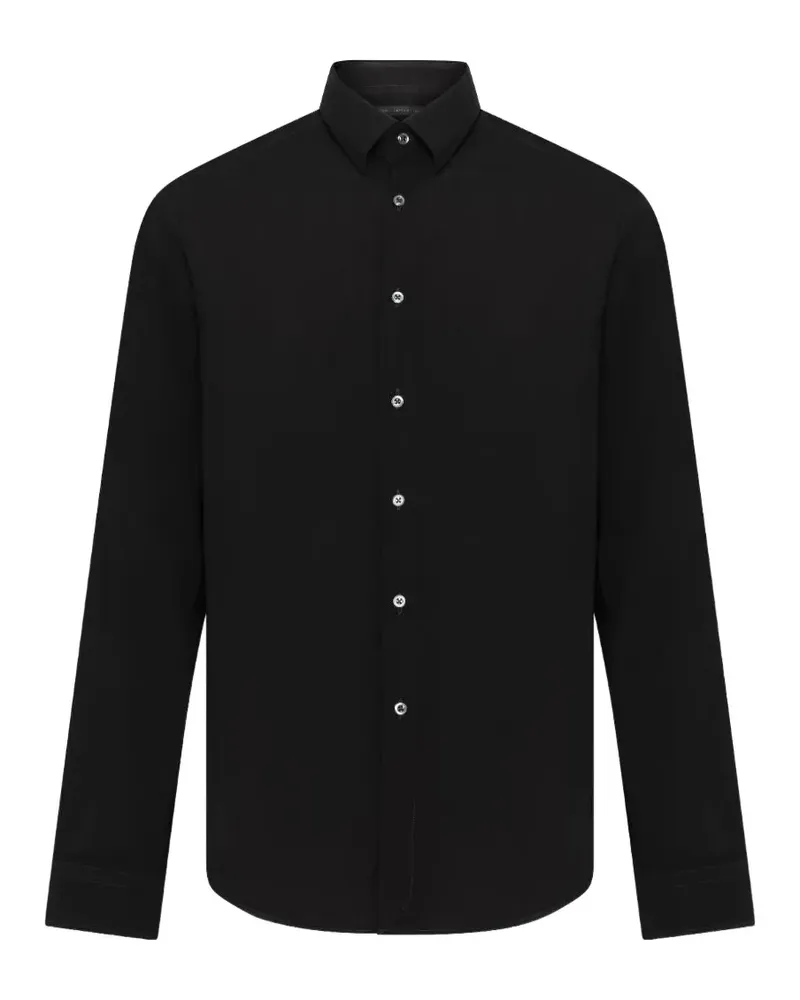 Low Brand button-down long-sleeve shirt - Schwarz Schwarz