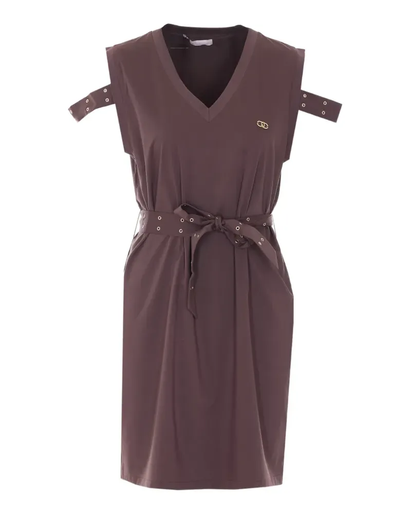 Liu Jo V-neck belt dress - Braun Braun