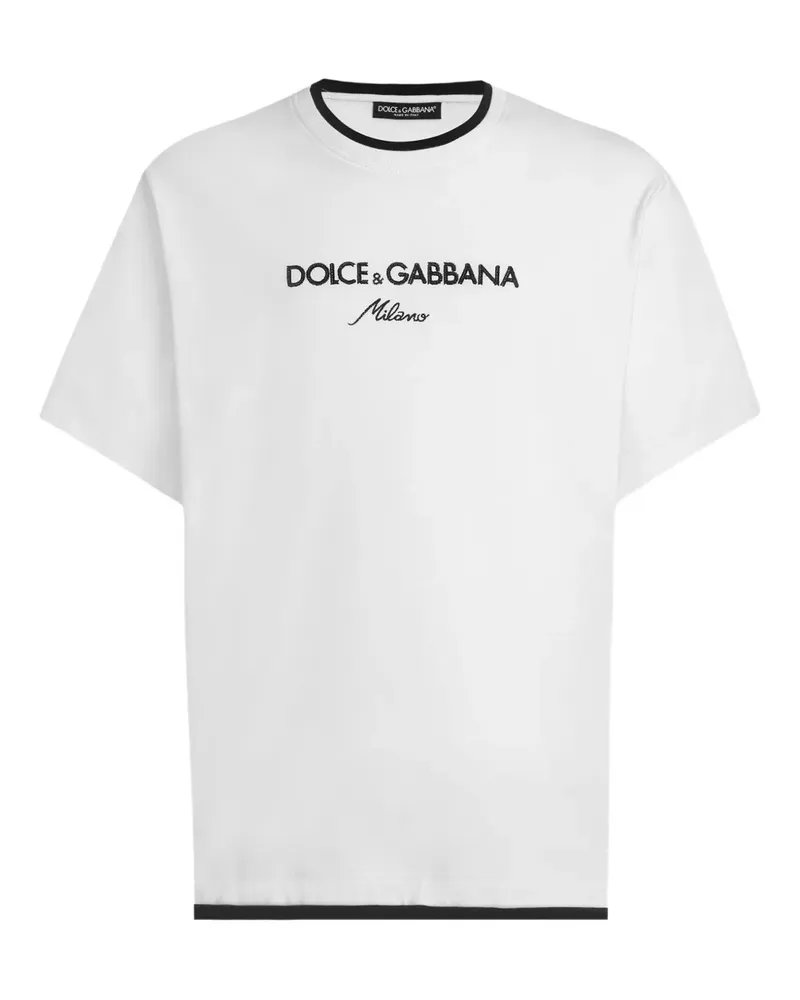 Dolce & Gabbana T-Shirt mit Logo - Weiß Weiß