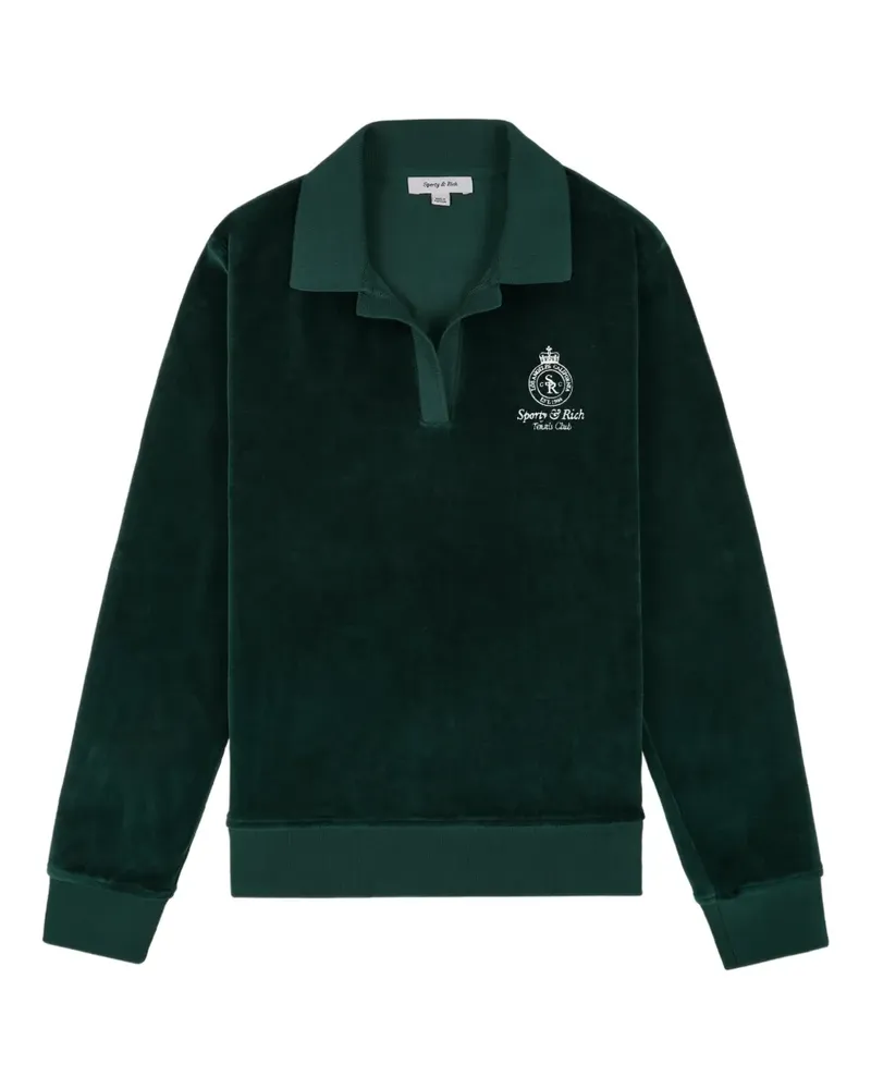 SPORTY & RICH collared long-sleeve sweater - Grün Grün