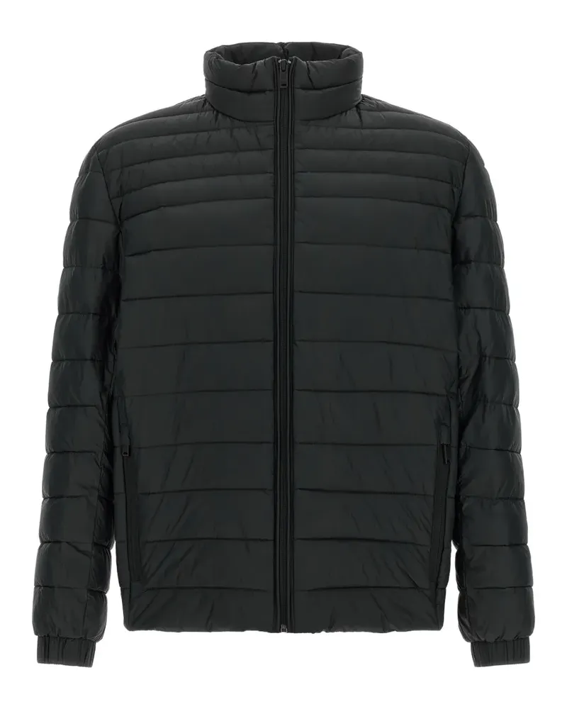 HUGO BOSS packable water-repellent padded jacket with logo badge - Schwarz Schwarz