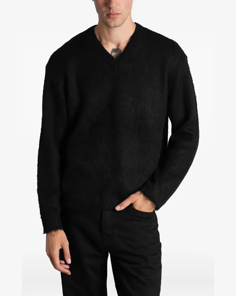 Kitsuné Pullover mit gebürstetem Finish - Schwarz Schwarz