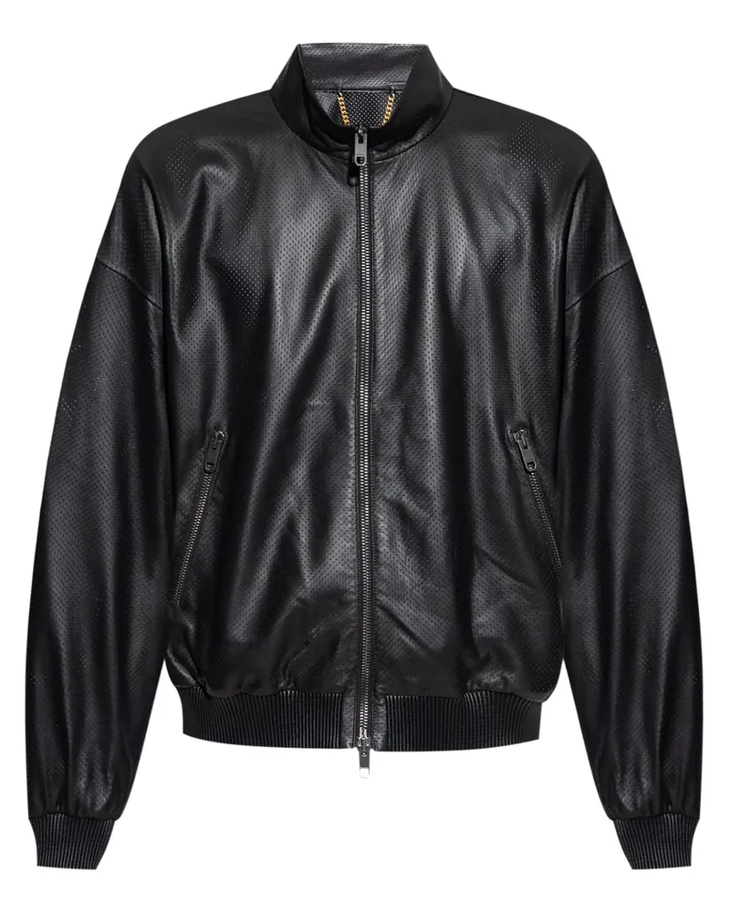 Bally Adrien Brody Lederjacke - Schwarz Schwarz