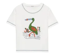 T-Shirt mit "Heron"-Stickerei
