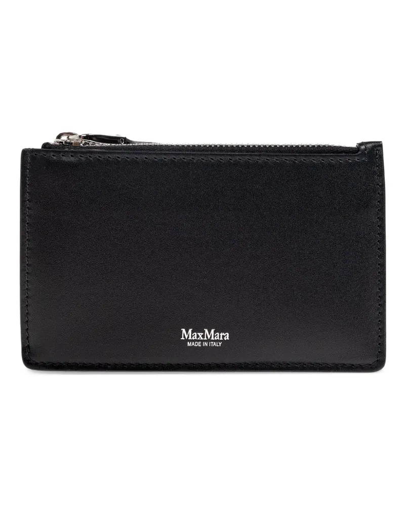 Max Mara Clutch mit Reißverschluss - Schwarz Schwarz