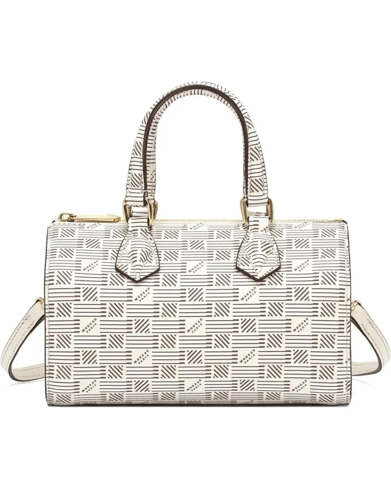 Moreau Paris Liberte PM geometric-pattern boston bag - Nude Nude