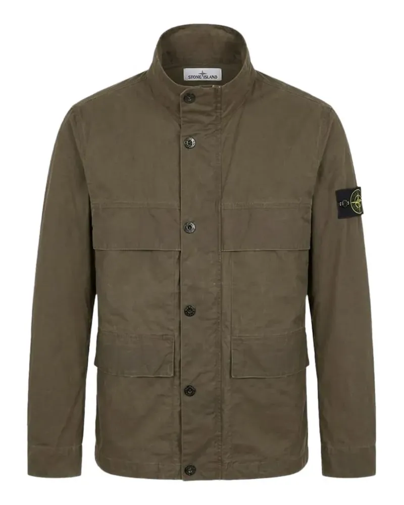Stone Island Mantel mit Logo-Patch - Braun Braun