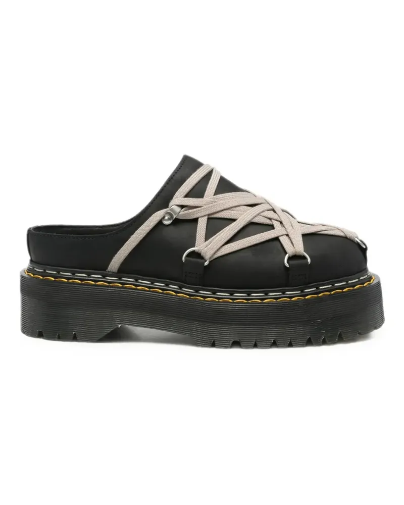 Rick Owens x Dr. Martens Quad Sole Megalace Mules - Schwarz Schwarz