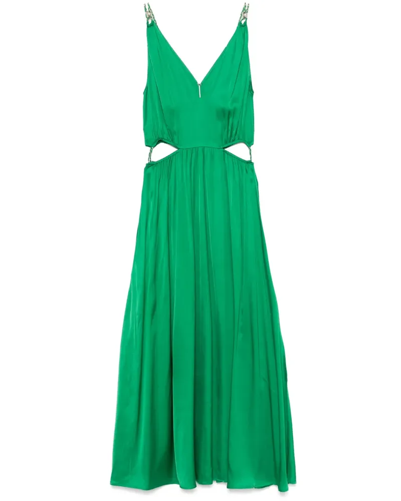 Maje Midikleid mit V-Ausschnitt - Grün Grün