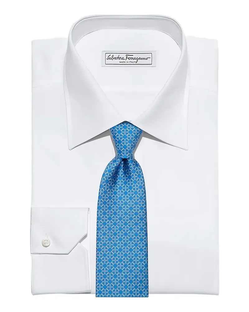 Ferragamo Print Tie - Blau Blau