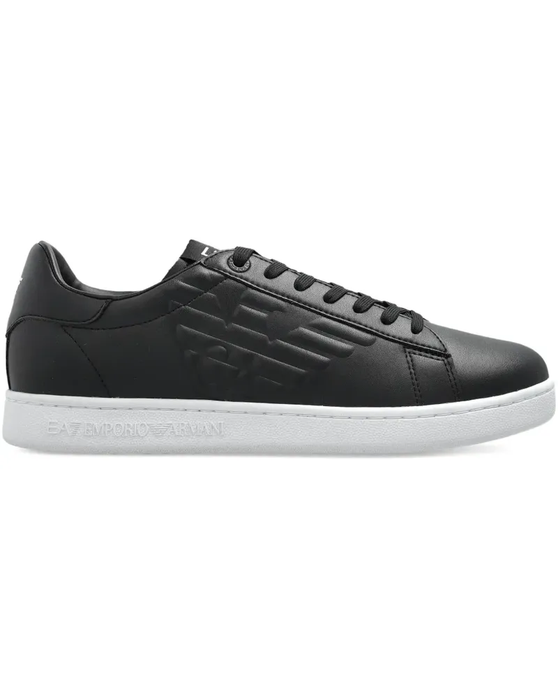 EA7 Sneakers mit Logo-Verzierung - Schwarz Schwarz