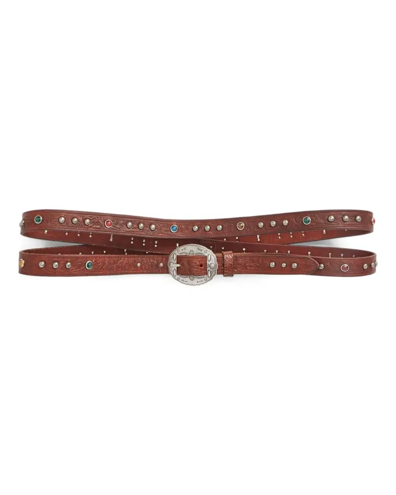 Ralph Lauren Luna Gürtel mit Nieten - Braun Braun