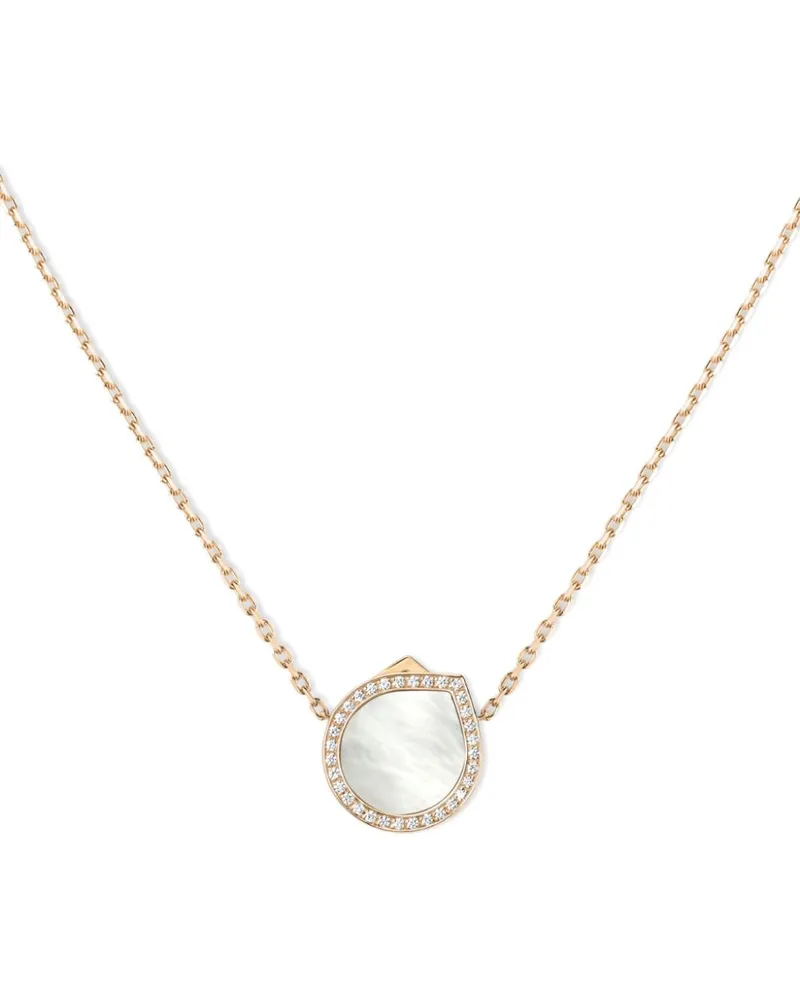 Repossi 18kt Antifer Rotgoldhalskette mit Diamant und Perlen - Rosa Rosa