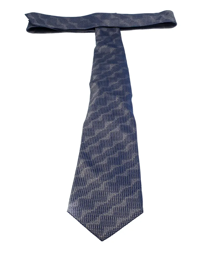 Gianfranco Ferré 1990 Krawatte mit Jacquardmuster - Blau Blau
