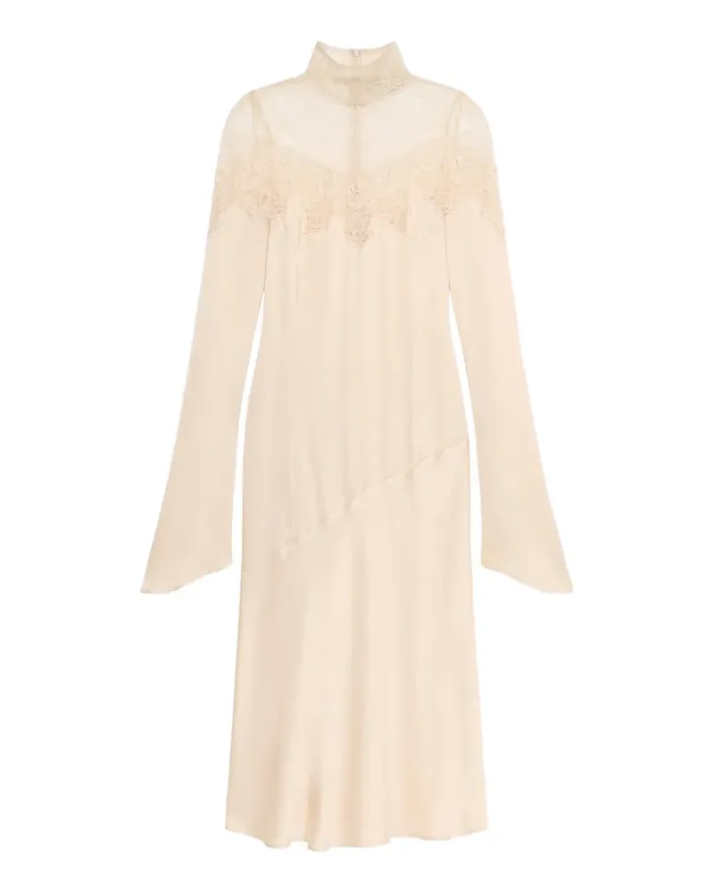 Blumarine Midikleid mit Spitzendetail - Nude Nude